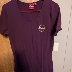 Women's Purple V-Neck Top